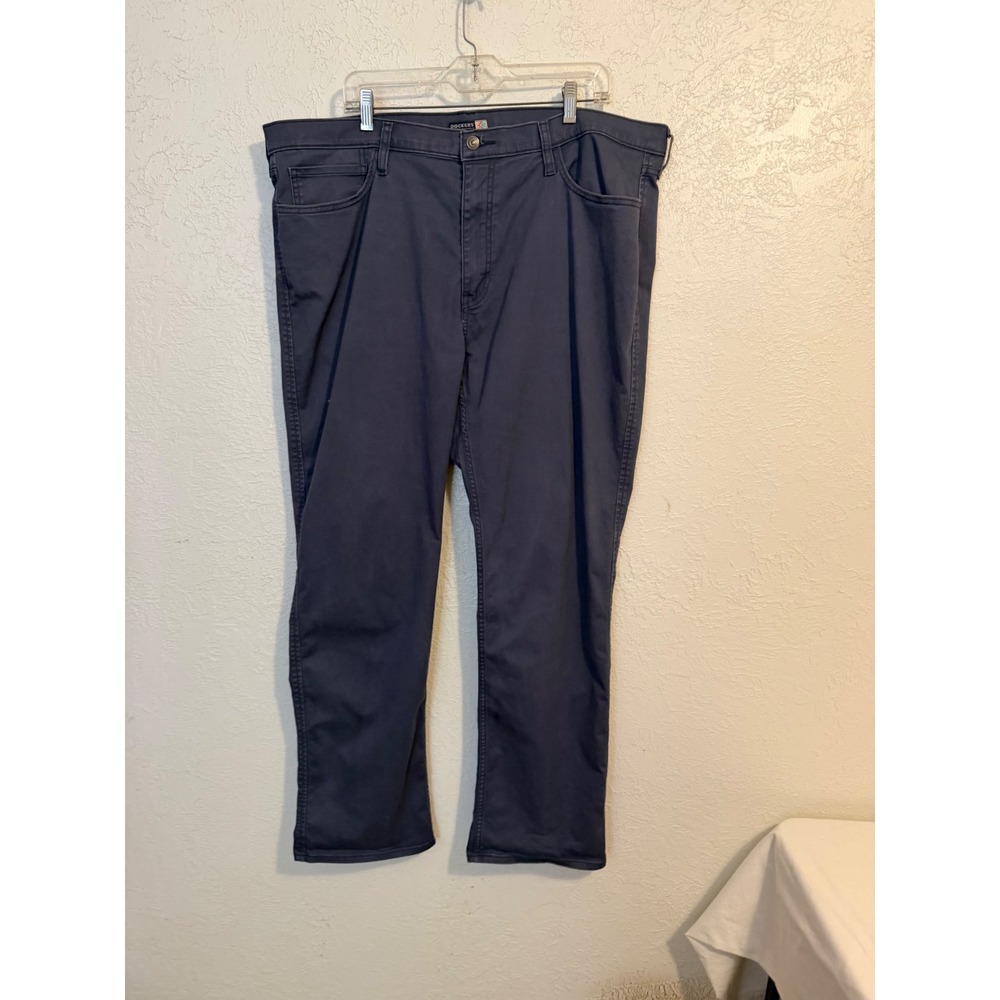 Dockers Mens Straight Fit Stretch Twill Pants Slate Blue Gray 43x32 Equivalent